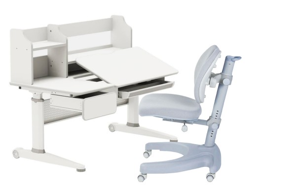 Комплект растущей мебели: парта CUBBY Abelia Grey + кресло Solerte, серый