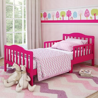 Детская кровать с бортиками Shapito Candy Barbie Pink / Шапито Канди, 150 х 70 см, ярко розовая