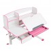 Комплект растущей мебели: парта Rimu Pink Cubby + кресло Brassica grey Cubby 