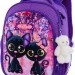 Школьный ранец SkyName R4-405 Котята фиолетовый + мишка