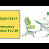 Комплект Mealux EVO Evo-30 PN + Y-528 KP - (стол+полка+кресло+чехол+лампа) белая столешница (дерево), цвет пластика розовый