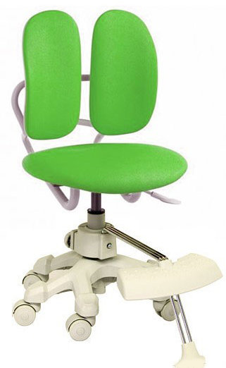 Детское ортопедическое кресло DUOREST KIDS DR-289SG (зеленая экокожа 2SEN1)