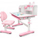 Комплект мебели (столик + стульчик + полка) Mealux EVO Panda XL pink BD-29 PN столешница белая / пластик розовый
