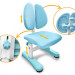 Комплект мебели (столик + стульчик + полка) Mealux EVO Panda XL blue BD-29 BL столешница белая / пластик голубой