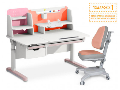 Комплект стол с электроприводом Mealux Electro 730 WP + надстройка + кресло Y-110 розовый