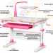 Комплект Mealux EVO Evo-30 PN + Y-508 KP - (стол+полка+кресло+чехол+лампа) белая столешница (дерево), цвет пластика розовый